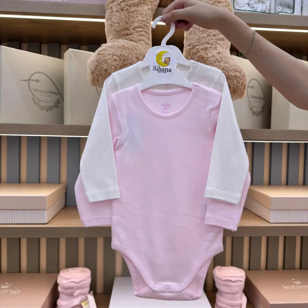 Set 2x body menge gjata roze