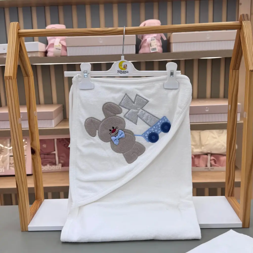 Peshqir me lepurush blu