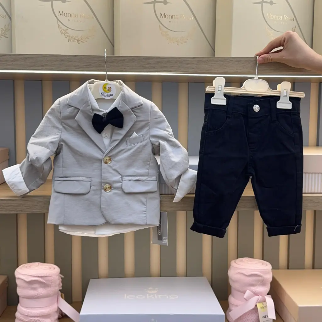 Kostum serioz Gri/Zeze (6-9 muaj)