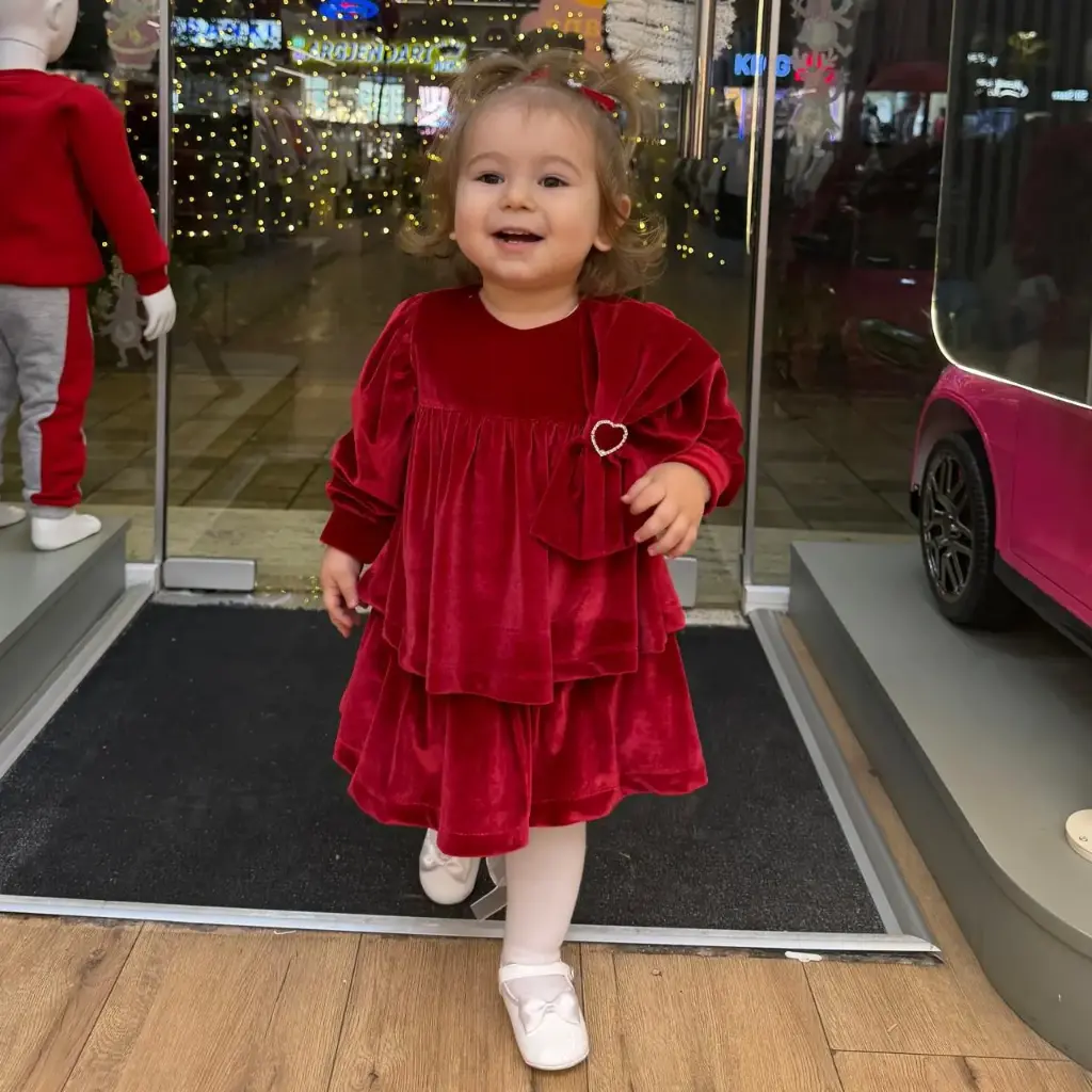 Fustan vishnje klasik (3-6 muaj)