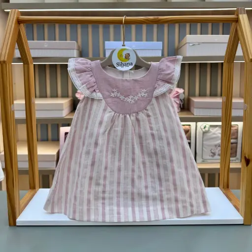 Fustani roze lino